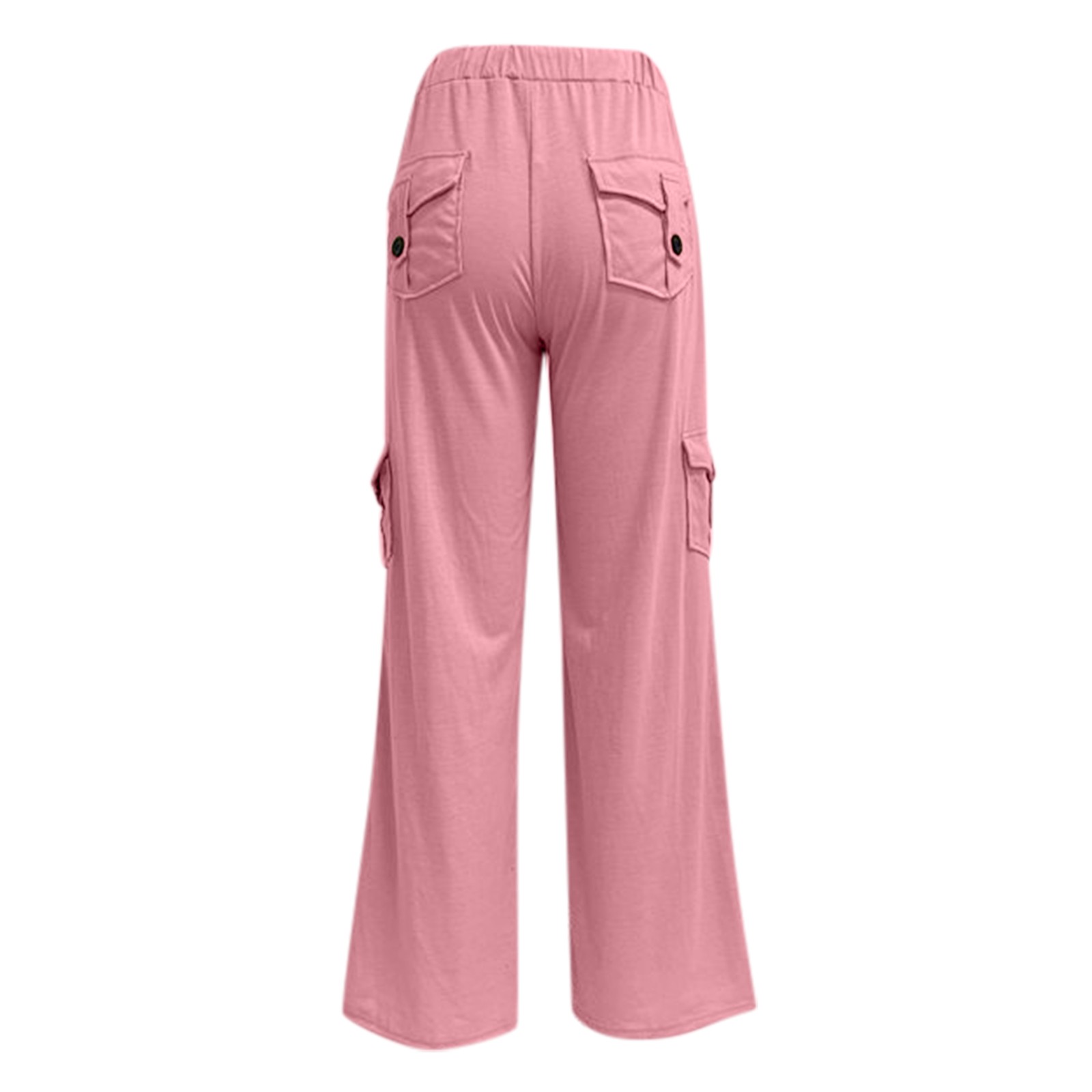 thumbnail image 5 of Pantalones de yoga anchos para mujer con bolsillos cargo - Poliéster spandex, cintura elástica, pantalones palazzo elásticos, aptos para el gimnasio/entrenamiento/uso informal, 5 of 5